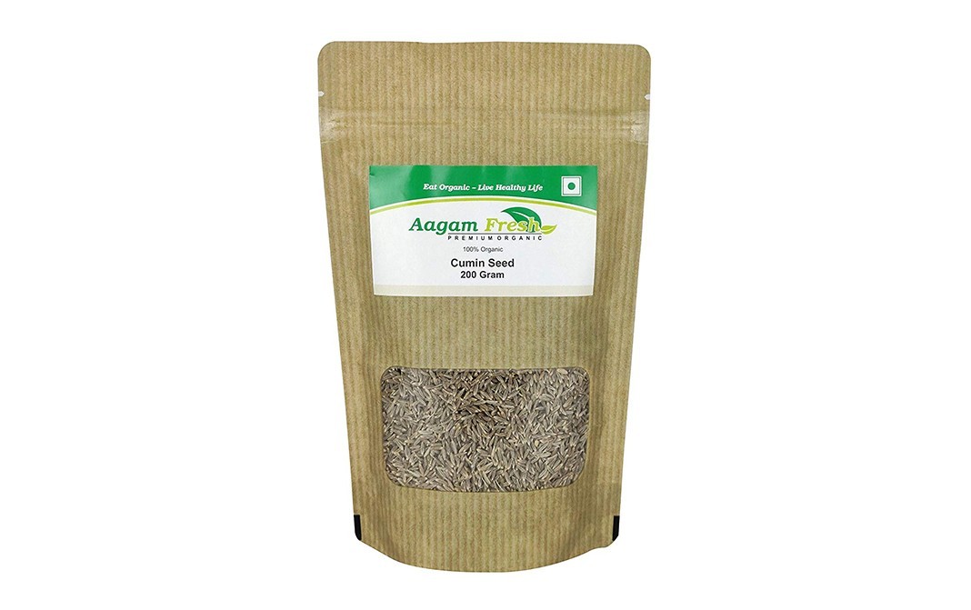 Aagam Fresh Organic Cumin Seed    Pack  200 grams
